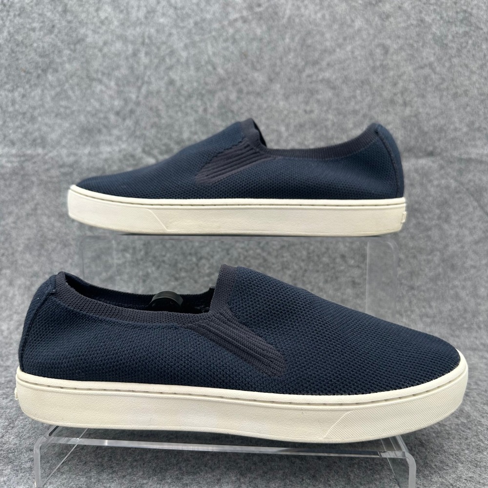 LL Bean Eco Bay Knit Slip On Sneakers Womens 8 Navy VertiGrip Comfort Walking